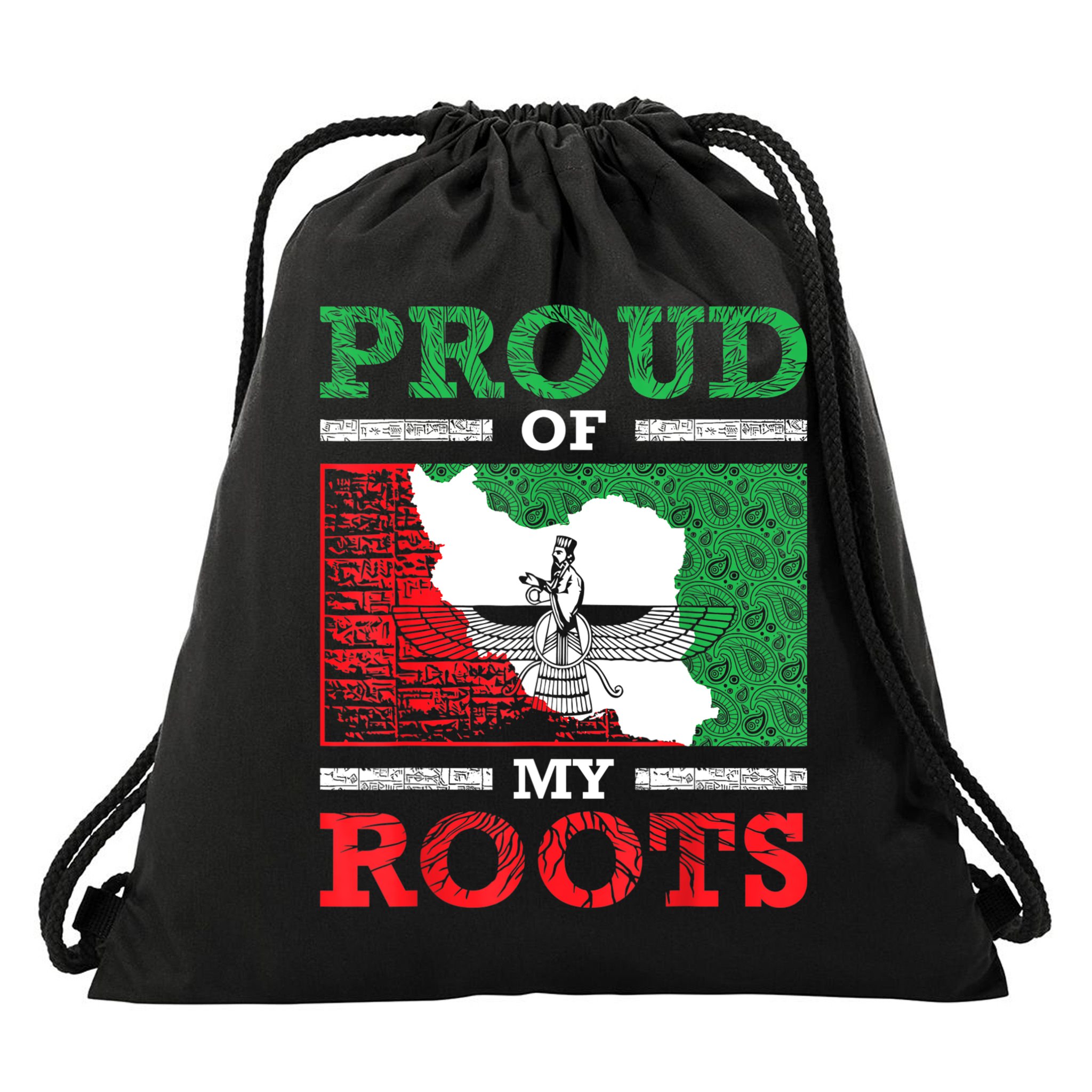 Iran Iranian Persian Irani Flag Iran Roots Farsi Irani Iran Drawstring Bag