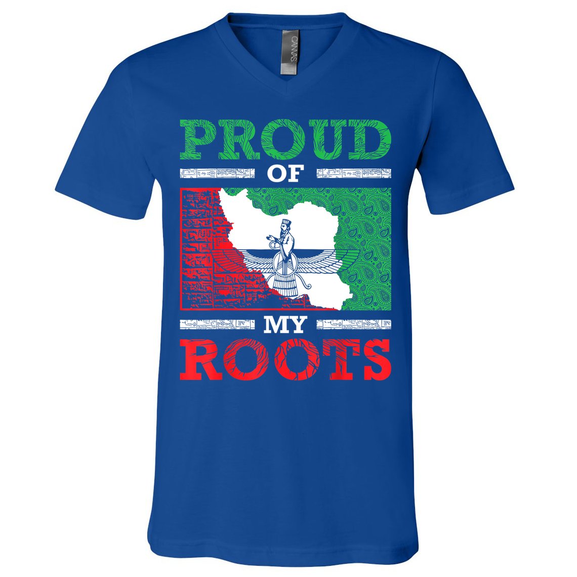 Iran Iranian Persian Irani Flag Iran Roots Farsi Irani Iran V-Neck T-Shirt