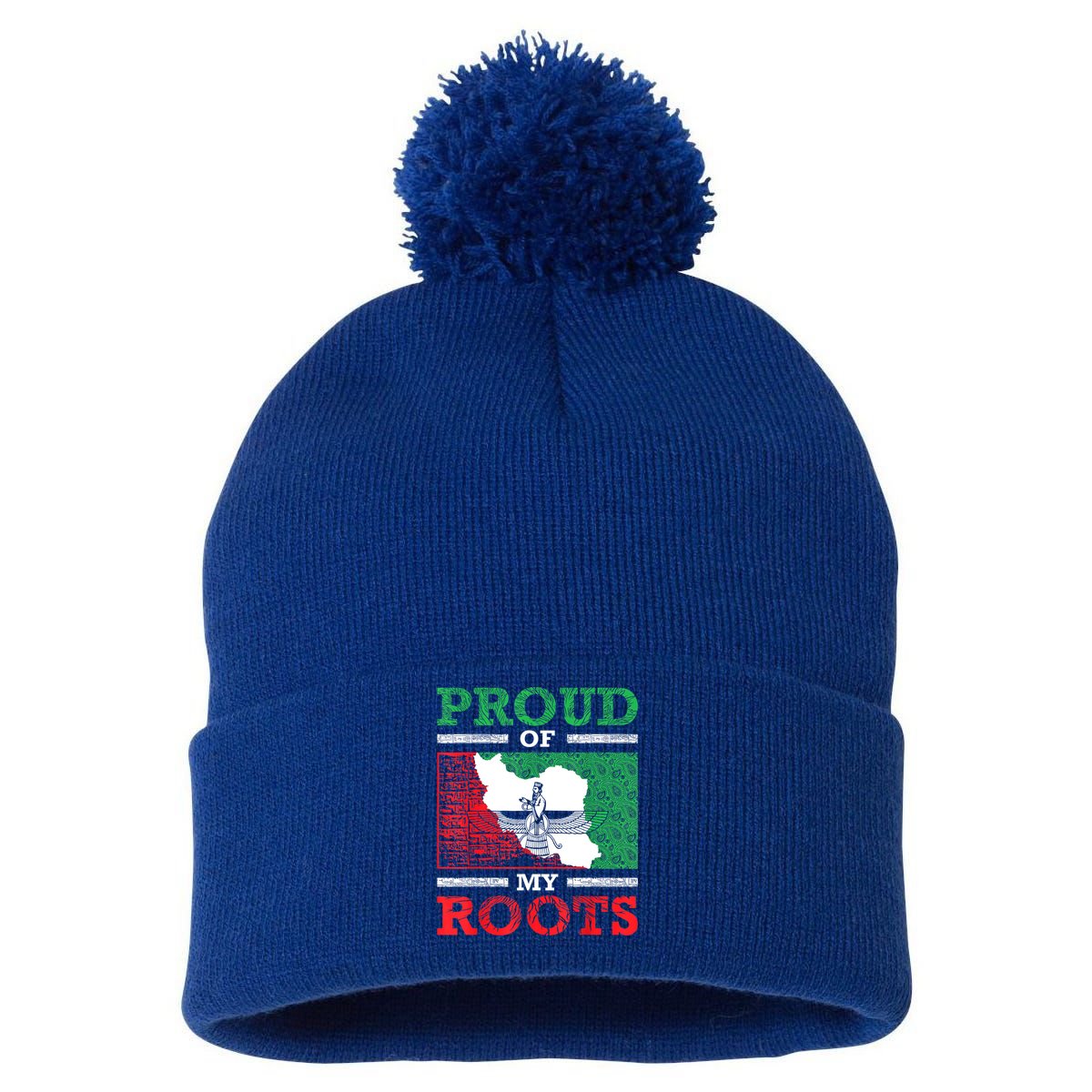 Iran Iranian Persian Irani Flag Iran Roots Farsi Irani Iran Pom Pom 12in Knit Beanie