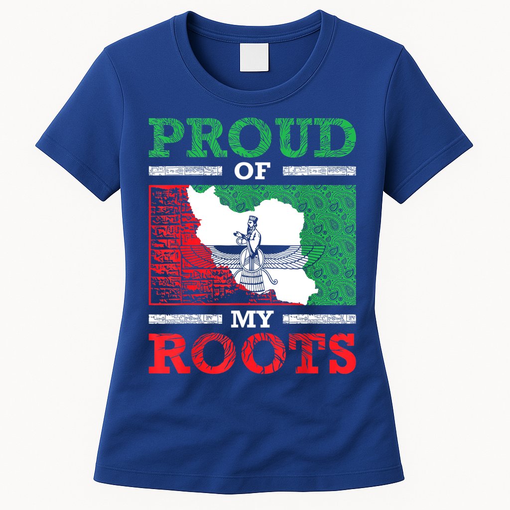 Iran Iranian Persian Irani Flag Iran Roots Farsi Irani Iran Womens T-Shirt
