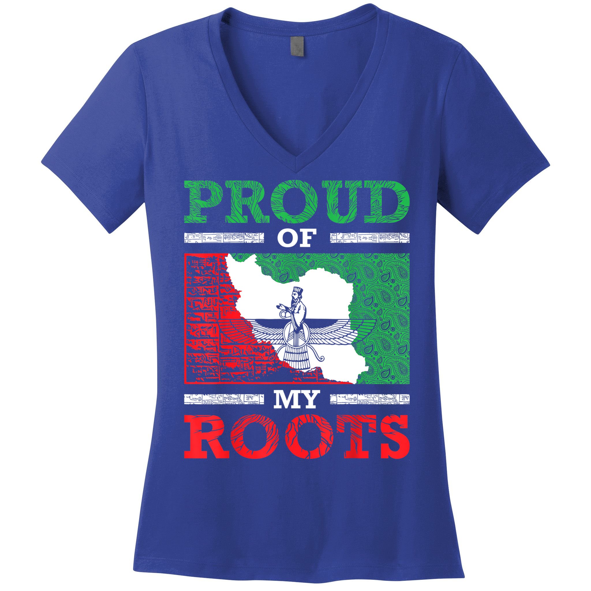 Iran Iranian Persian Irani Flag Iran Roots Farsi Irani Iran Women's V-Neck T-Shirt
