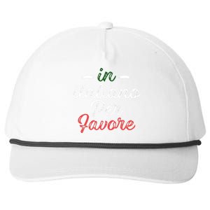 In Italiano Per Favore Italian Teacher And Students Snapback Five-Panel Rope Hat