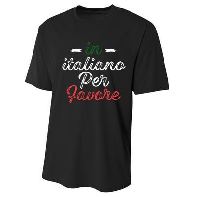 In Italiano Per Favore Italian Teacher And Students Performance Sprint T-Shirt