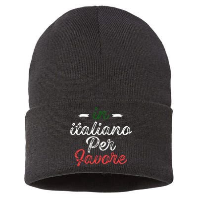 In Italiano Per Favore Italian Teacher And Students Sustainable Knit Beanie