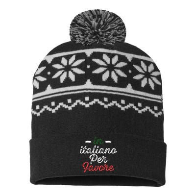 In Italiano Per Favore Italian Teacher And Students USA-Made Snowflake Beanie