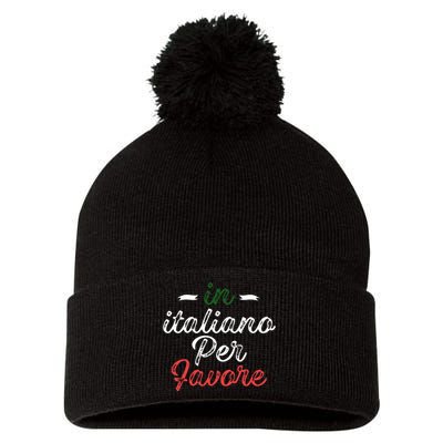 In Italiano Per Favore Italian Teacher And Students Pom Pom 12in Knit Beanie