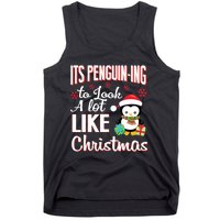 It Is Penguining To Look A Lot Like Christmas Penguin Tank Top