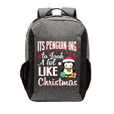 It Is Penguining To Look A Lot Like Christmas Penguin Vector Backpack