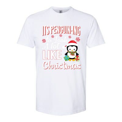 It Is Penguining To Look A Lot Like Christmas Penguin Softstyle CVC T-Shirt