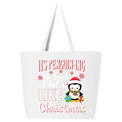 It Is Penguining To Look A Lot Like Christmas Penguin 25L Jumbo Tote