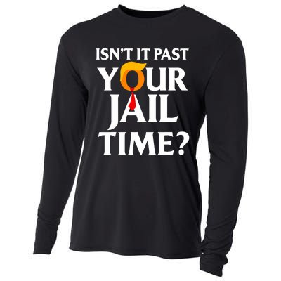 IsnT It Past Your Jail Time Funny Saying Joke Sarcastic Cooling Performance Long Sleeve Crew