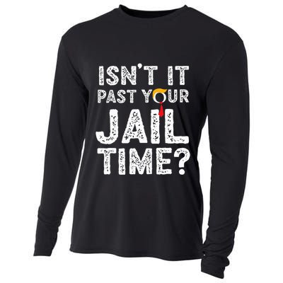 IsnT It Past Your Jail Time Funny Trump Cooling Performance Long Sleeve Crew