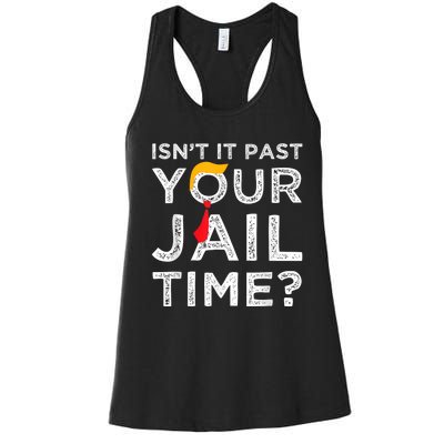 Isn’T It Past Your Jail Time Funny Saying Joke Humour Women's Racerback Tank