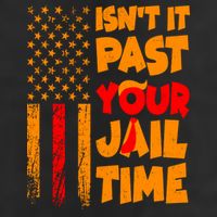Isnt It Past Your Jail Time Anti Trump Distressed Usa Flag Adult Drive Performance Visor