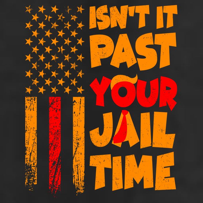 Isnt It Past Your Jail Time Anti Trump Distressed Usa Flag Adult Drive Performance Visor