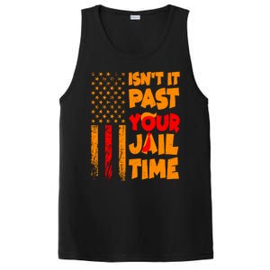 Isnt It Past Your Jail Time Anti Trump Distressed Usa Flag PosiCharge Competitor Tank