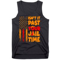 Isnt It Past Your Jail Time Anti Trump Distressed Usa Flag Tank Top