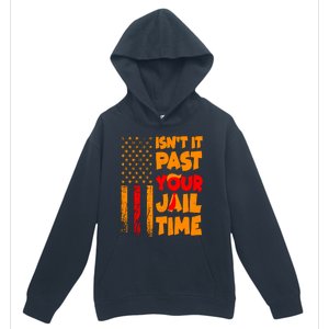 Isnt It Past Your Jail Time Anti Trump Distressed Usa Flag Urban Pullover Hoodie