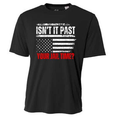 IsnT It Past Your Jail Time Funny Prisoner Cooling Performance Crew T-Shirt