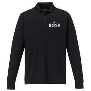 Irish, Ireland Pride, Saint Patty Day Performance Long Sleeve Polo