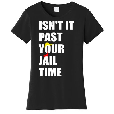 Isnt It Past Your Jail Time? Funny Sarcastic Quote Trump Women's T-Shirt