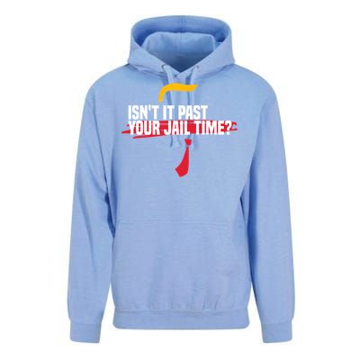 Isnt It Past Your Jail Time Funny Comedy Anti Trump Quote Unisex Surf Hoodie