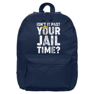 Isnt It Past Your Jail Time Anti Trump 16 in Basic Backpack