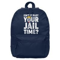 Isnt It Past Your Jail Time Anti Trump 16 in Basic Backpack