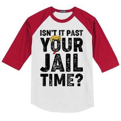 Isnt It Past Your Jail Time Anti Trump Kids Colorblock Raglan Jersey