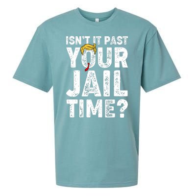 Isnt It Past Your Jail Time Anti Trump Sueded Cloud Jersey T-Shirt