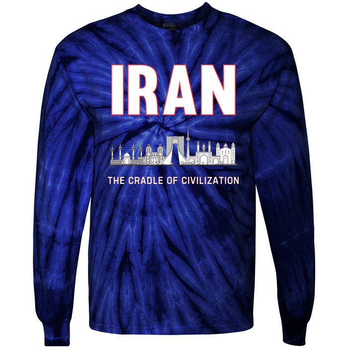 Iran Iranian Persian Pride Tie-Dye Long Sleeve Shirt