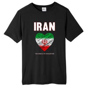 Iran Iranian Persian Pride Heart Tall Fusion ChromaSoft Performance T-Shirt