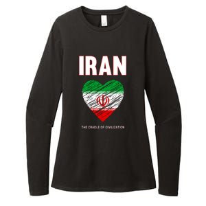 Iran Iranian Persian Pride Heart Womens CVC Long Sleeve Shirt