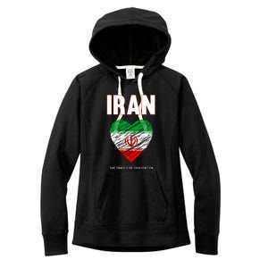 Iran Iranian Persian Pride Heart Women's Fleece Hoodie