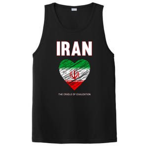 Iran Iranian Persian Pride Heart PosiCharge Competitor Tank