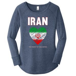 Iran Iranian Persian Pride Heart Women's Perfect Tri Tunic Long Sleeve Shirt