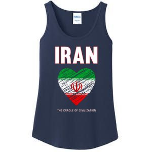 Iran Iranian Persian Pride Heart Ladies Essential Tank