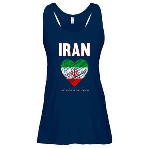 Iran Iranian Persian Pride Heart Ladies Essential Flowy Tank