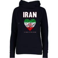 Iran Iranian Persian Pride Heart Womens Funnel Neck Pullover Hood