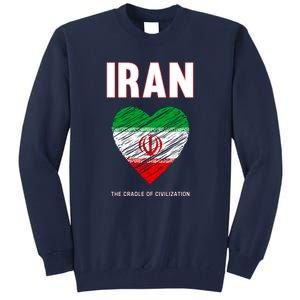 Iran Iranian Persian Pride Heart Tall Sweatshirt