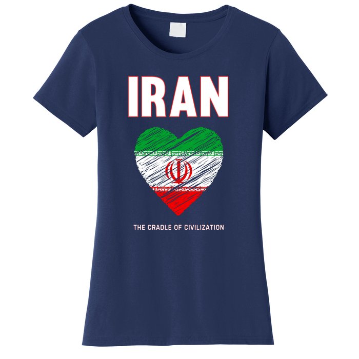 Iran Iranian Persian Pride Heart Women's T-Shirt