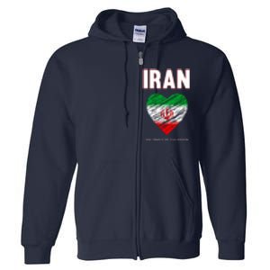 Iran Iranian Persian Pride Heart Full Zip Hoodie