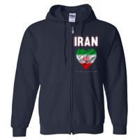 Iran Iranian Persian Pride Heart Full Zip Hoodie