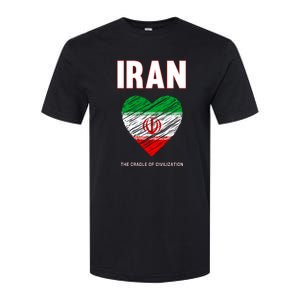 Iran Iranian Persian Pride Heart Softstyle CVC T-Shirt