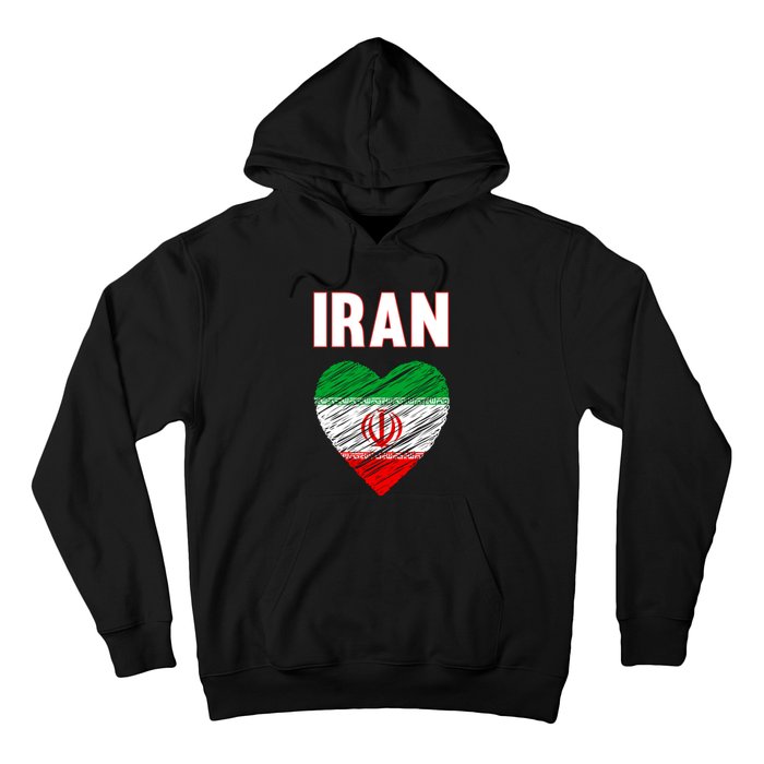 Iran Iranian Persian Pride Heart Hoodie