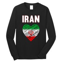 Iran Iranian Persian Pride Heart Long Sleeve Shirt