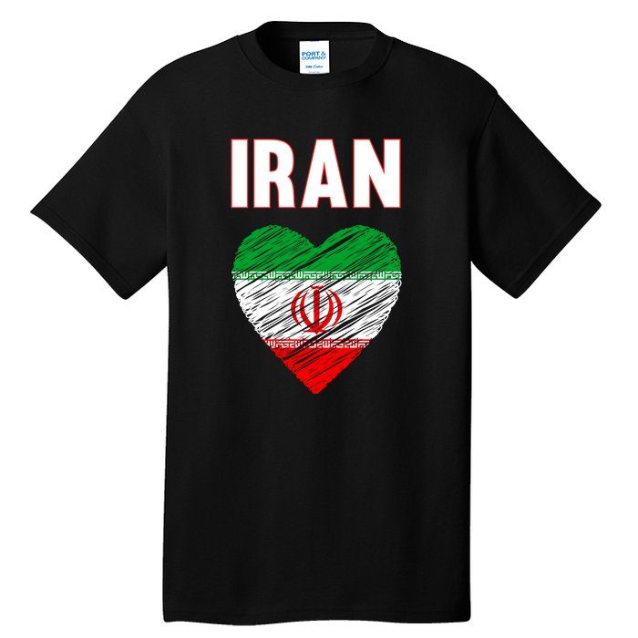 Iran Iranian Persian Pride Heart Tall T-Shirt