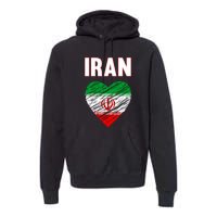 Iran Iranian Persian Pride Heart Premium Hoodie