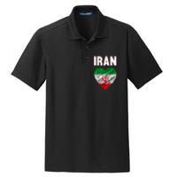 Iran Iranian Persian Pride Heart Dry Zone Grid Polo