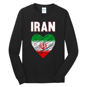 Iran Iranian Persian Pride Heart Tall Long Sleeve T-Shirt